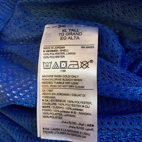 Old Navy Ocean Swim Trunks Size XL Tall 6" Pockets Blue Orange Fish Brief NWT - Picture 12 of 12